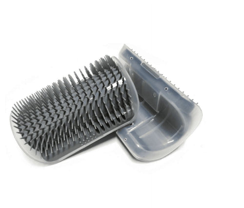 Cat corner self grooming brush wall mount catnip 2 pack