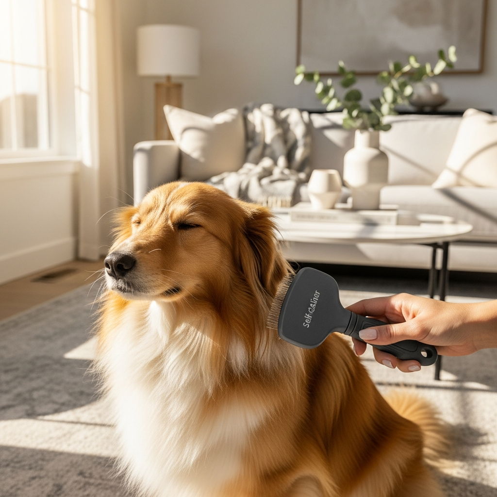 Self-Cleaning Slicker Brush